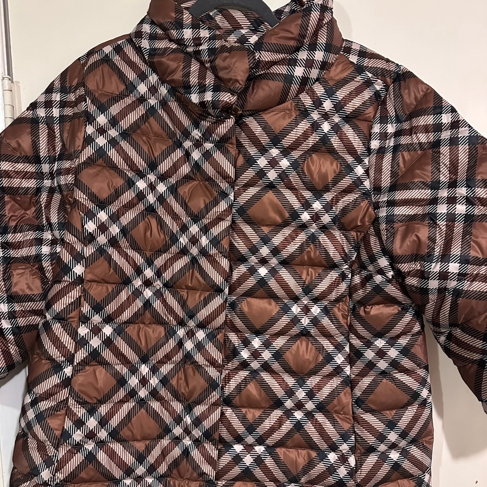 Crop sleeve down puffer jacket
